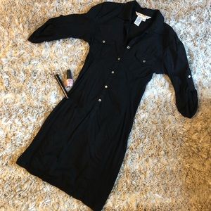 Black Button-Up Dress
